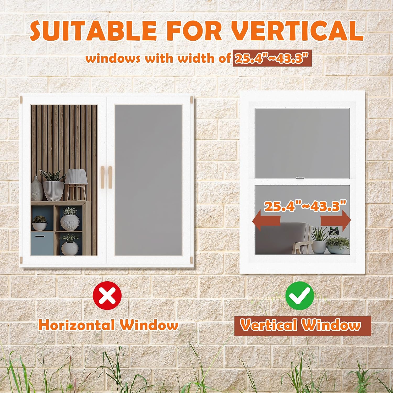 MAGIC UNION Window Catio for Indoor Cats, Cat Catio Outdoor Enclosure Window Box Perch w/Side Mosquito-Proof Wire Fits Double Hung Frames 25.4" to 43.3" Wide, Sunbathing Napping Overlooking (White)