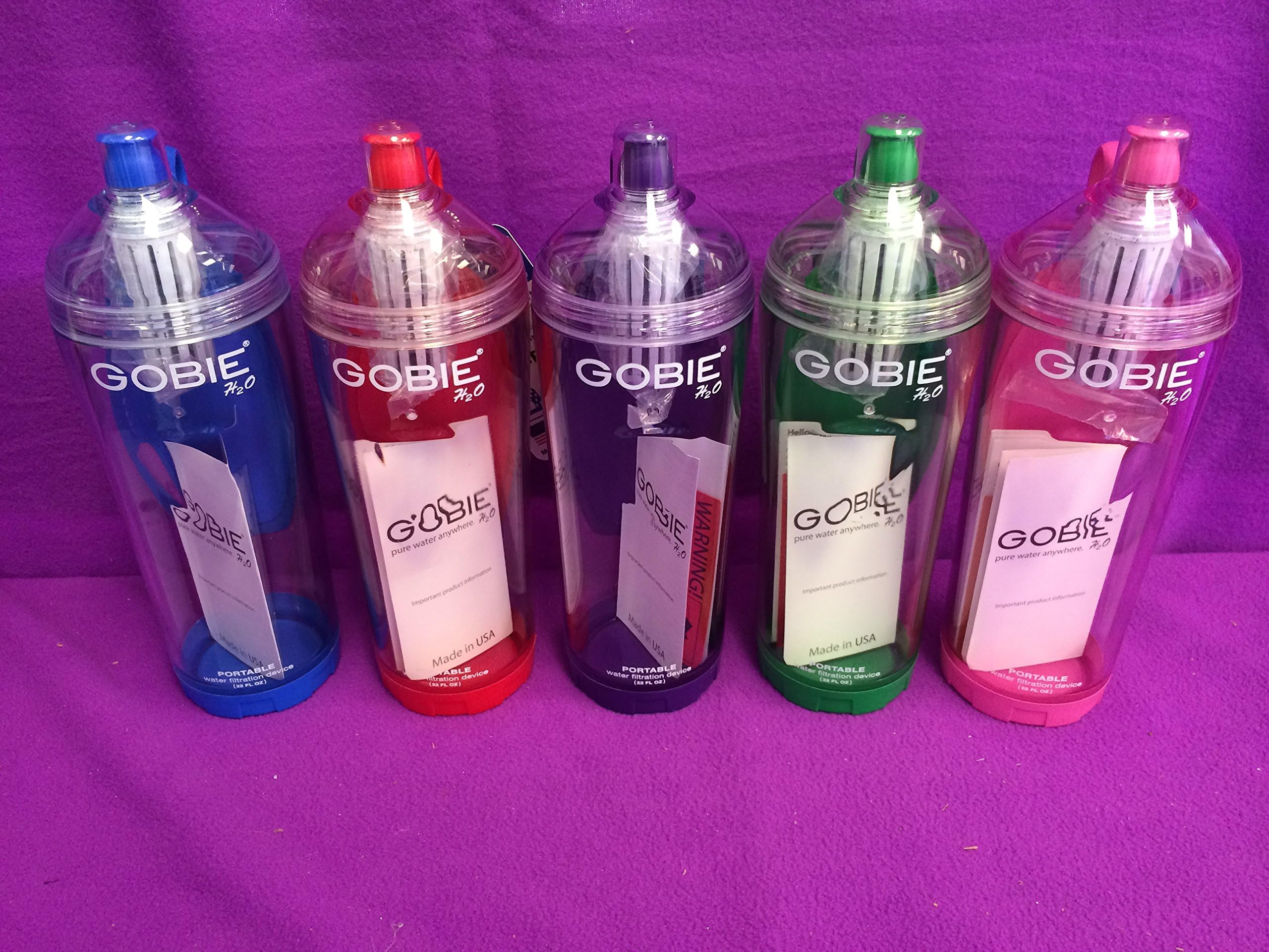 BPA Free Filtered Water Bottle, 22 Ounce As Seen On Shark Tank! Made in America! Comes with Gobie Travel Bag! Color: Pink