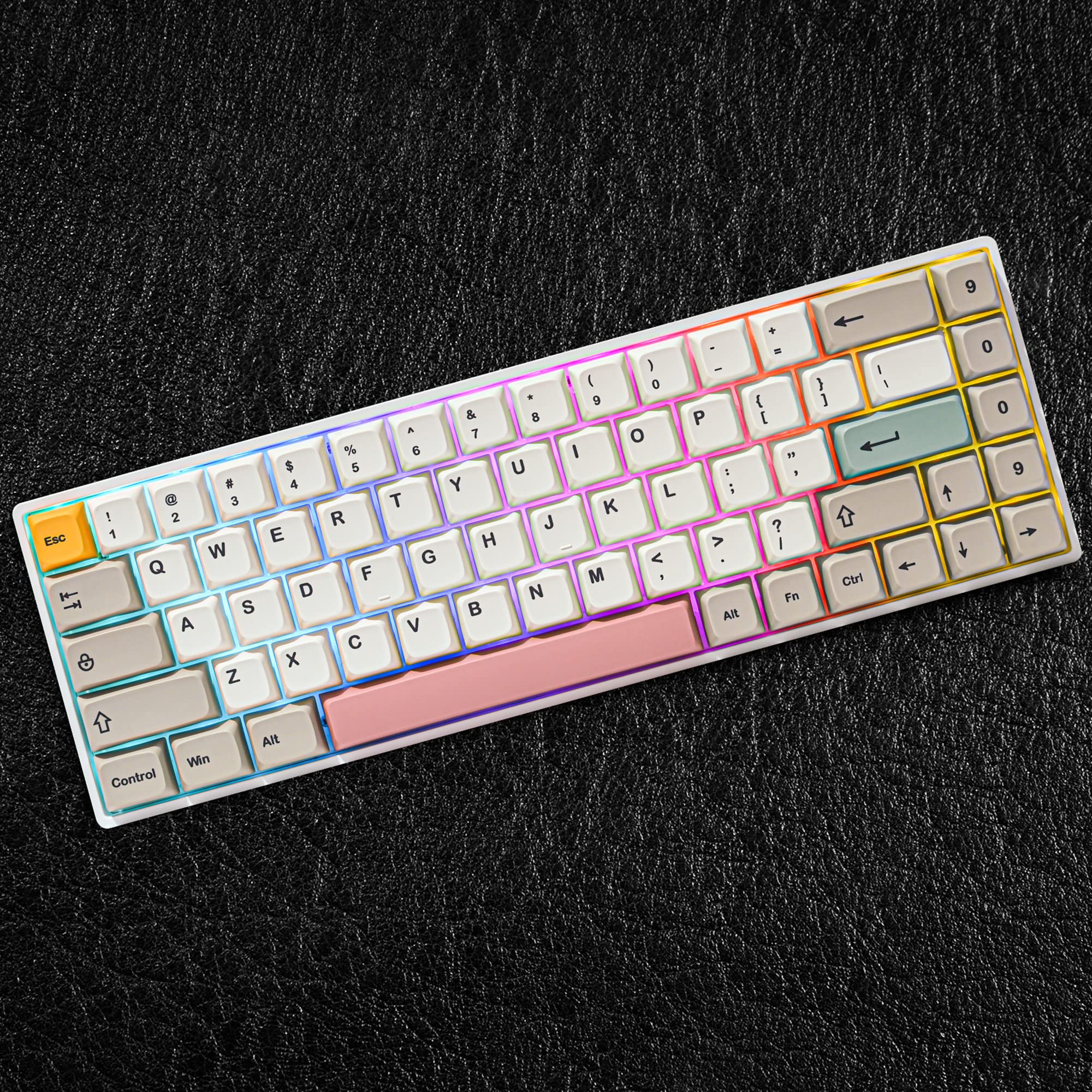 Amazon.co.jp: PBT キーキャップ 60% Dye-Sub XDA 134 レトロキー