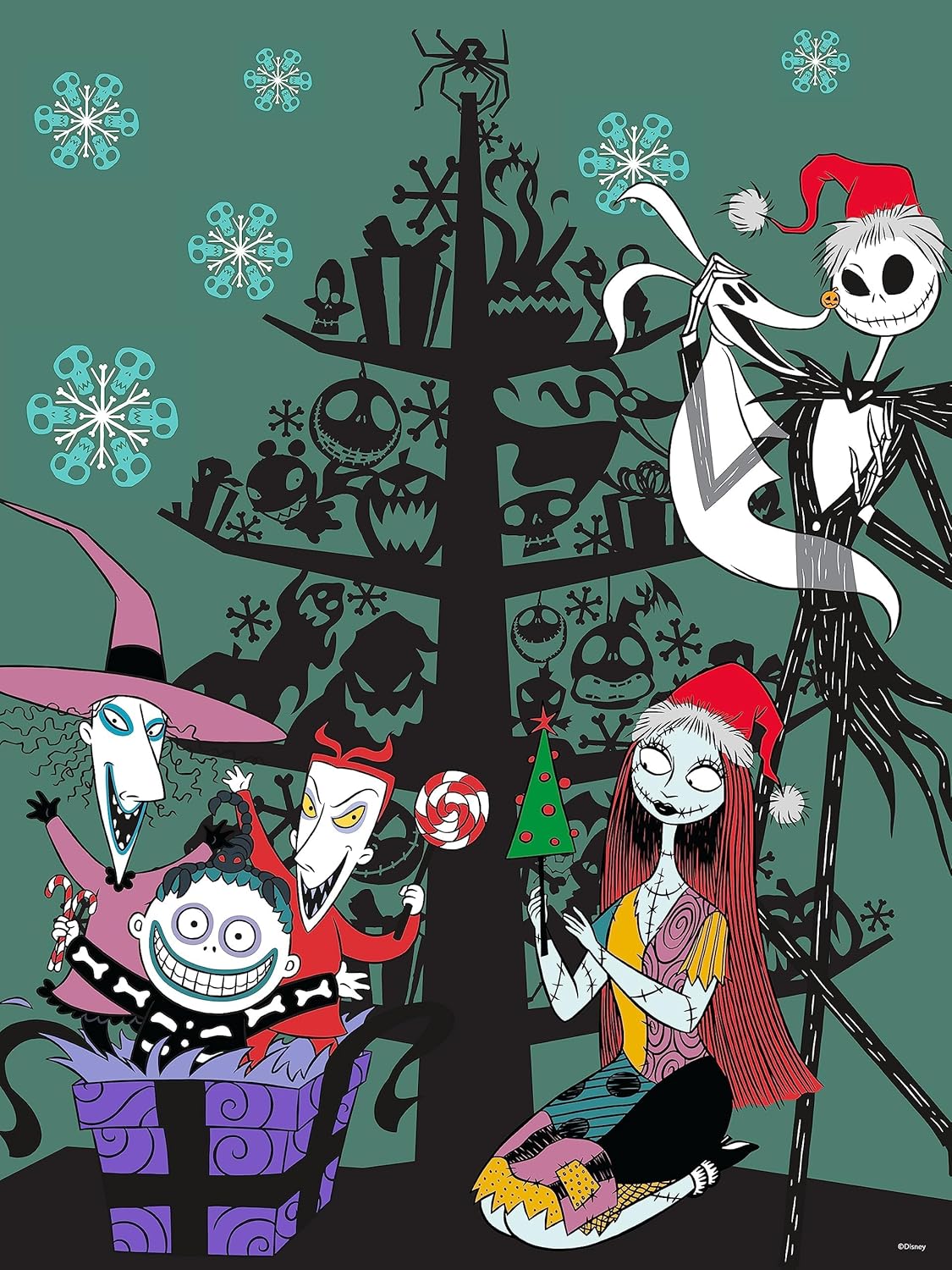 Ceaco - Disney - Tim Burton's Nightmare Before Christmas - Christmas Tree - 300 Oversized Piece Jigsaw Puzzle