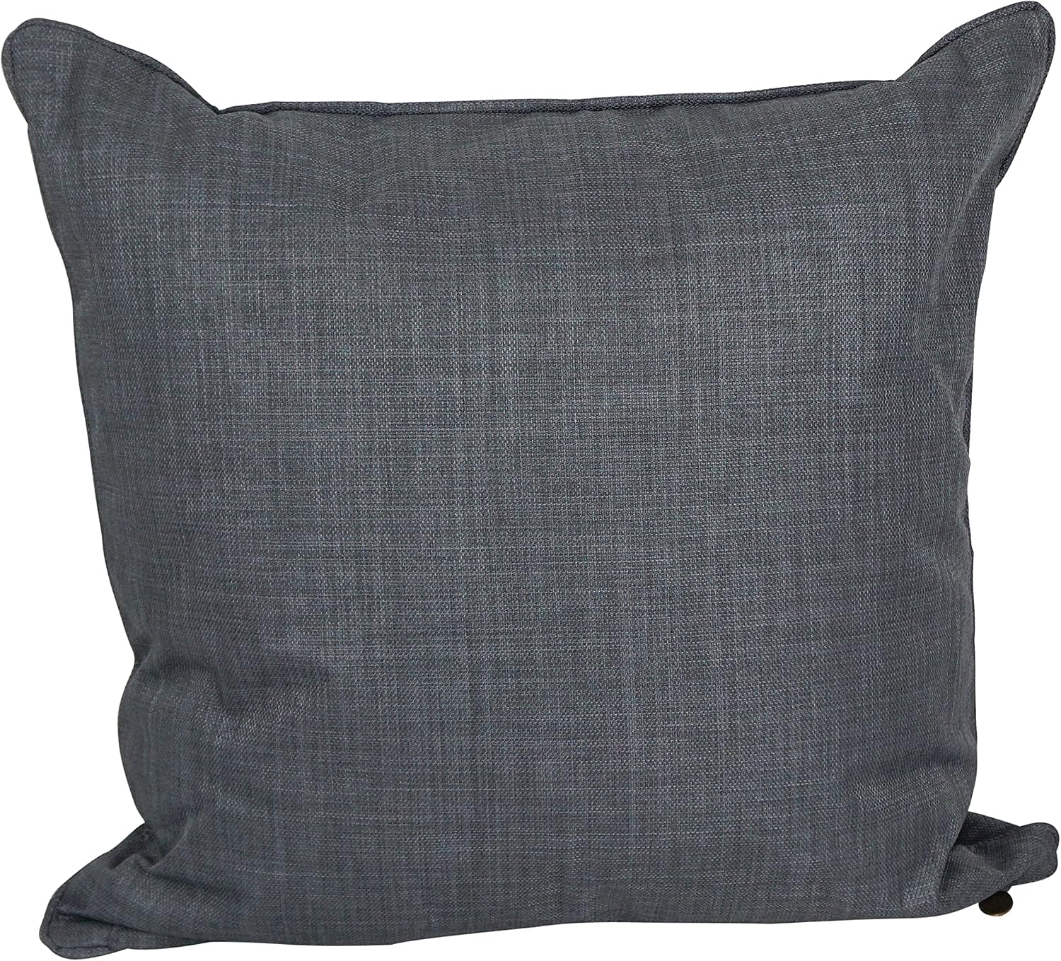 Blazing Needles Indoor/Outdoor Square Corded Throw Pillow, 25", Cool Gray