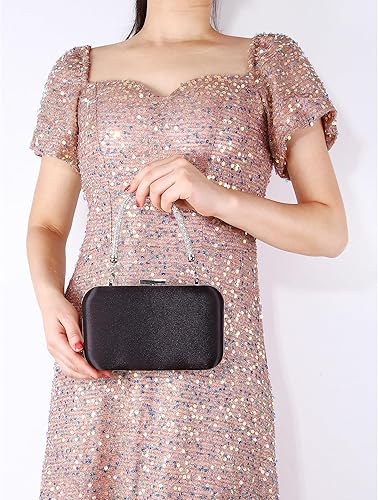 Vista 6 de Buric - Bolsa de noche pequeña para fiesta, boda, cóctel, para mujer, elegante, formal, con cadena, novia, baile de graduación