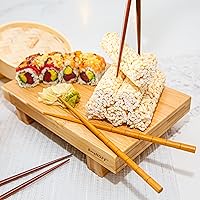 Vista 2 de BergHOFF 10 pares de palillos de bambú de 10 pulgadas, uso en interiores y exteriores, ligeros, ecológicos