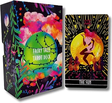 La Muci Fairy Tale Tarot Deck with Guidebook 78-Card Set with Major & Minor Arcana, Floral Design, Ideal for Beginners