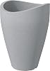 Scheurich Wave Globe High 54 Round Tall Planter - Stony Grey - Made with Recycled Plastic - Outdoor Use