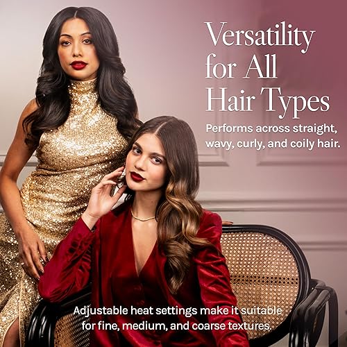 Miniatura 35 de Bio Ionic Rizador de pelo de cilindro largo con tecnología de calor por humedad y NanoIonic MX, rizador versátil Negro