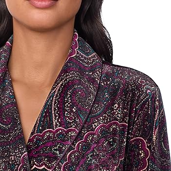 lauren ralph lauren velvet shawl collar long sleeve cozy robe