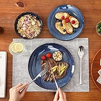 Vista 8 de Vicrays 12-Piece Ceramic Dinnerware Set, Dinner Plates, Salad Plates & Cereal Bowls, Dish Set for 4, Microwave, Oven & Dishwasher Safe, Scratch