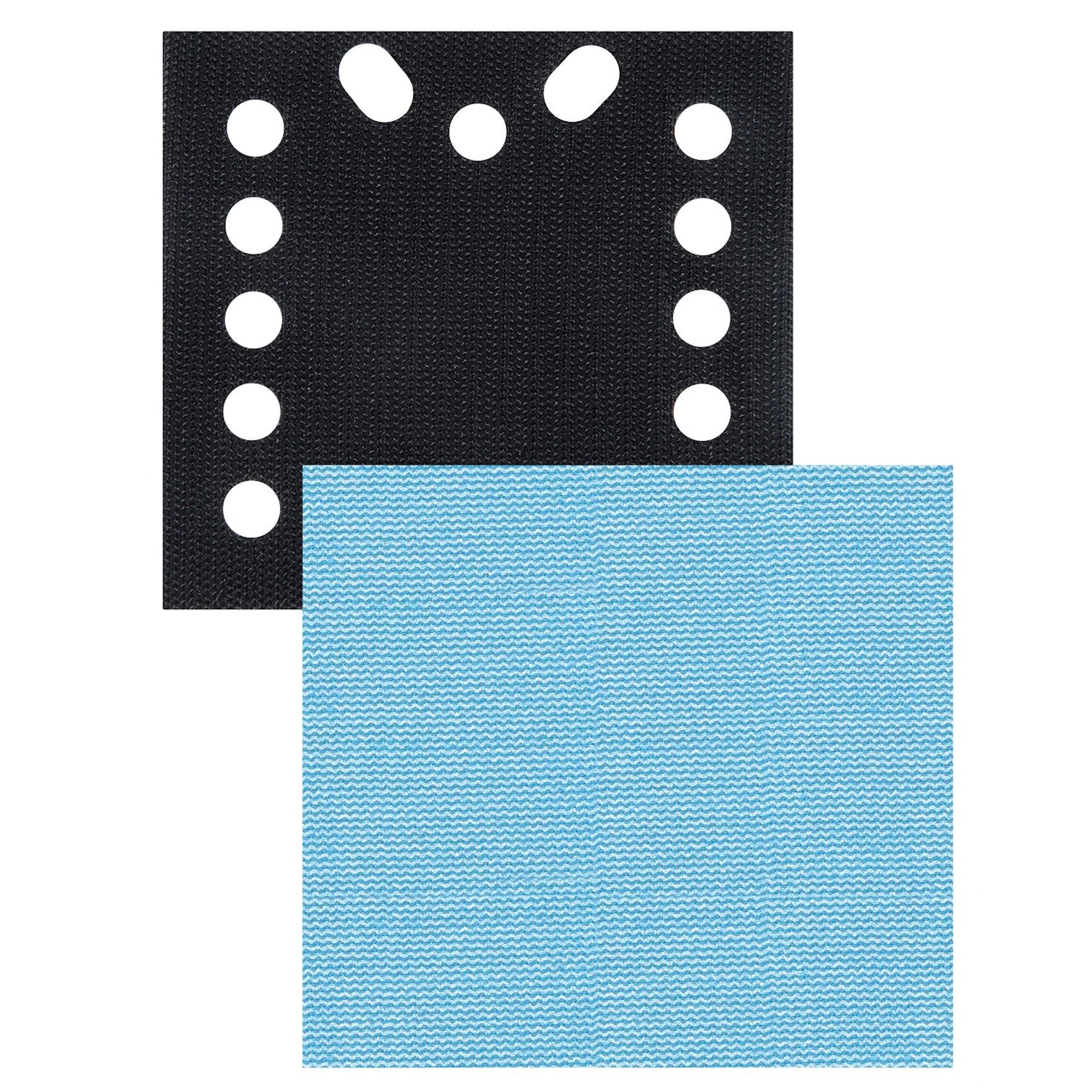 Trend Professional 115 x 107 mm Quarter Sheet Sanding Pads, 80/120/180 Grit + Pad Saver, 7 Pack, Mesh Abrasive for Efficient Sanding with Dust Extraction, AB/QTR/M7/P