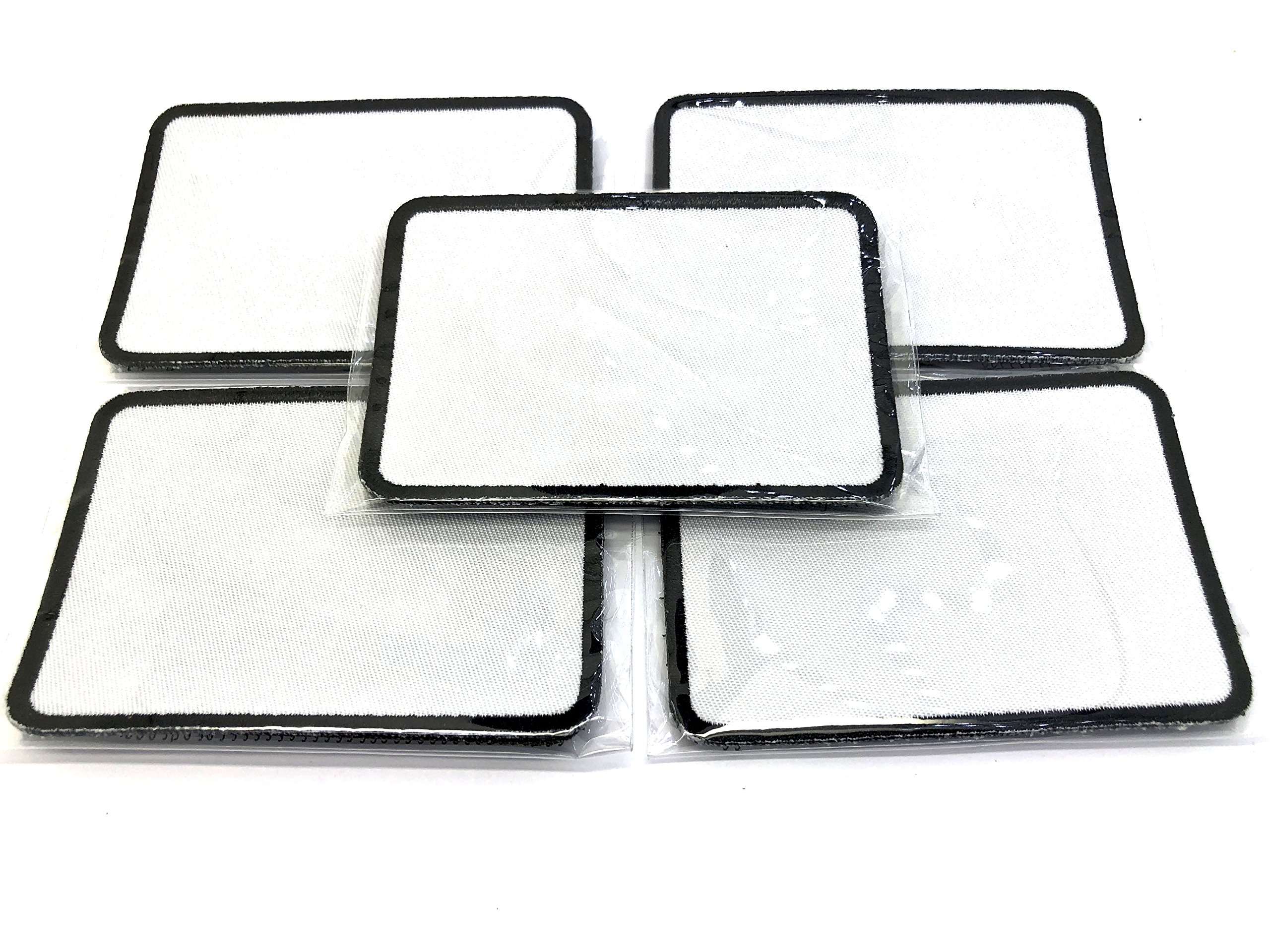 Pack of 5 Hook Backed Sublimation Blank Patches For DIY Custom Patches