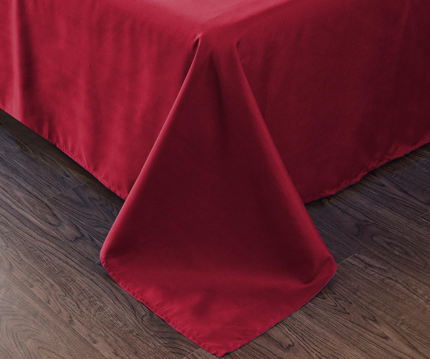 Flat Sheet - Luxury Soft 100% Cotton Sateen Weave Bedding 800 Thread Count - Best Premium Quality Top Sheet - Easy Care - 1 Flat Sheet Only (Twin, Red)