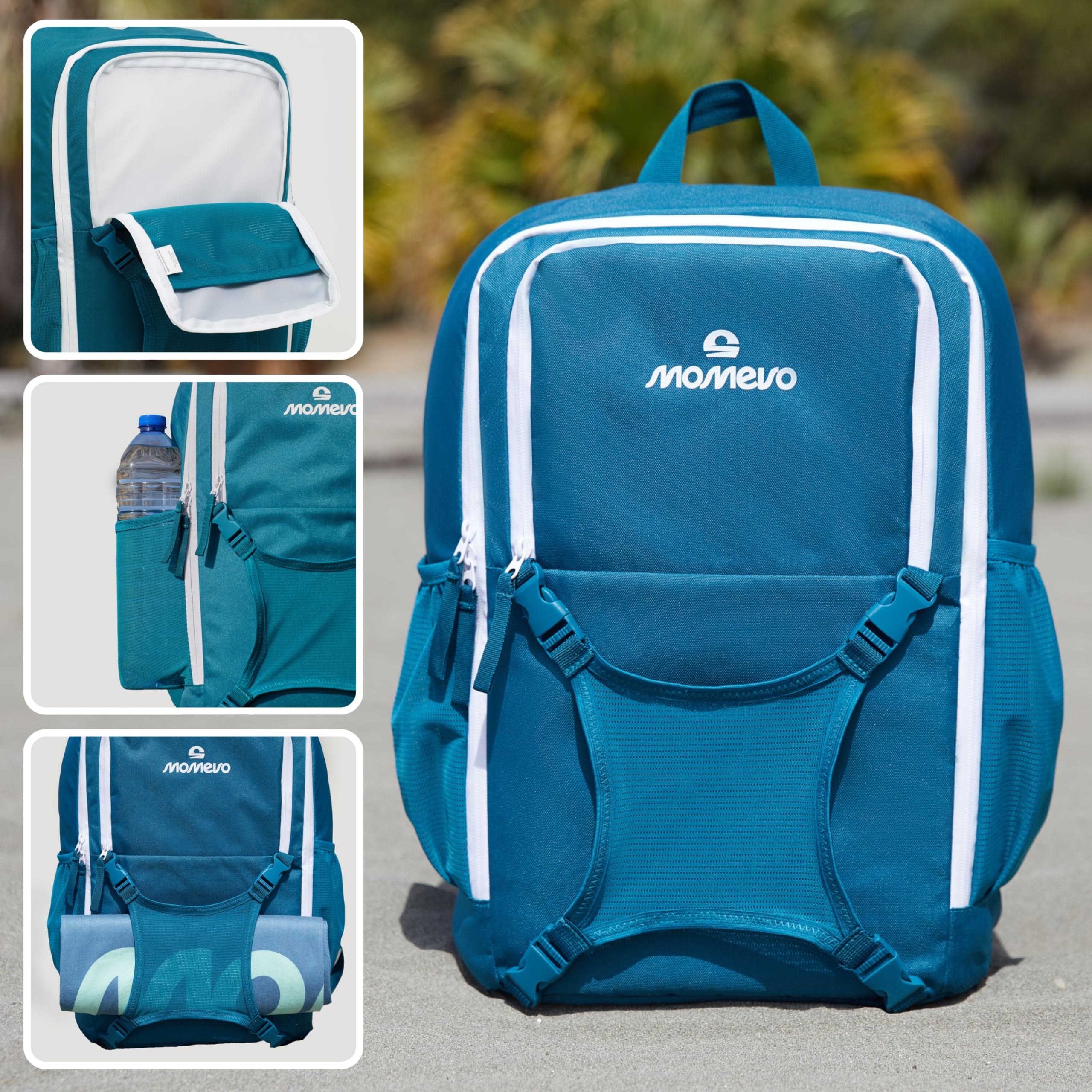 Zaino refrigerante impermeabile 26 l con 2 confezioni - Raffredda fino a 8 ore - suddivisione pratica per spiaggia, picnic, escursioni, campeggio