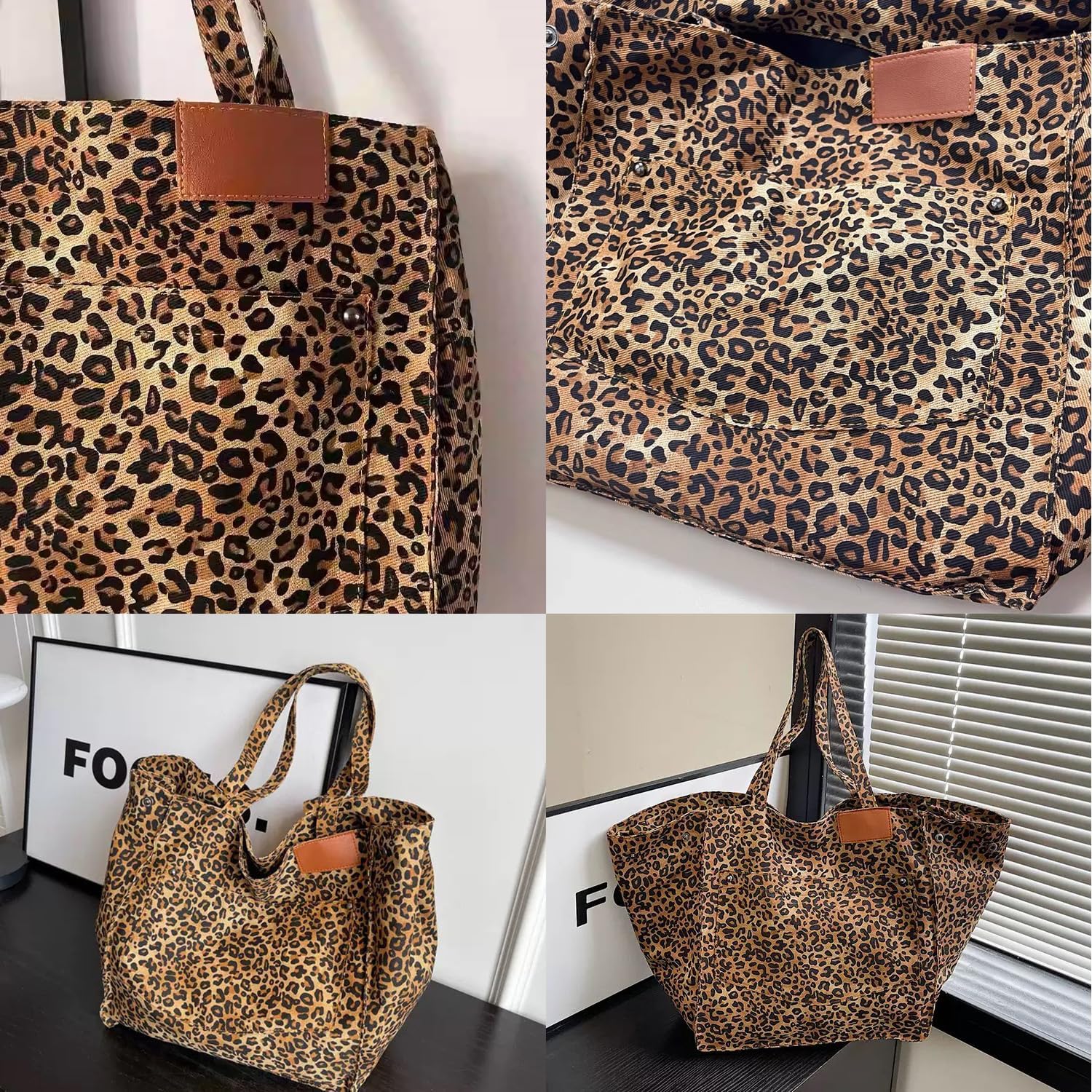 Leopard print, cheetah print bag, leopard print tote bag, crossbody bag, jacquard tote bag,cheetah print gifts for women - Image 5