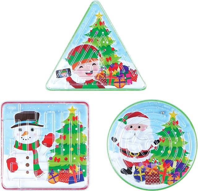 Henbrandt 6 Christmas Maze Puzzles - Party Bags or Stocking Filler