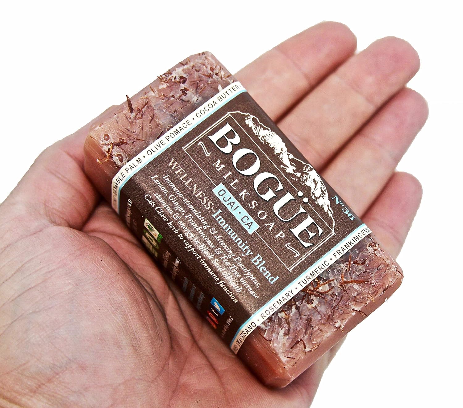 Goat Milk Soap set of 2 bars BOGUE WELLNESS Immunity No.36 Blend- with Essential Oils of Eucalyptus, Lemon, Ginger, Frankincense & Tea Tree image 4