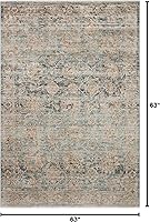 Vista 118 de Loloi Jean Stoffer Katherine Collection KES-02 Ocean/Coral 2'-7'' x 10'-0'', .25" Pile Height, Runner Rug