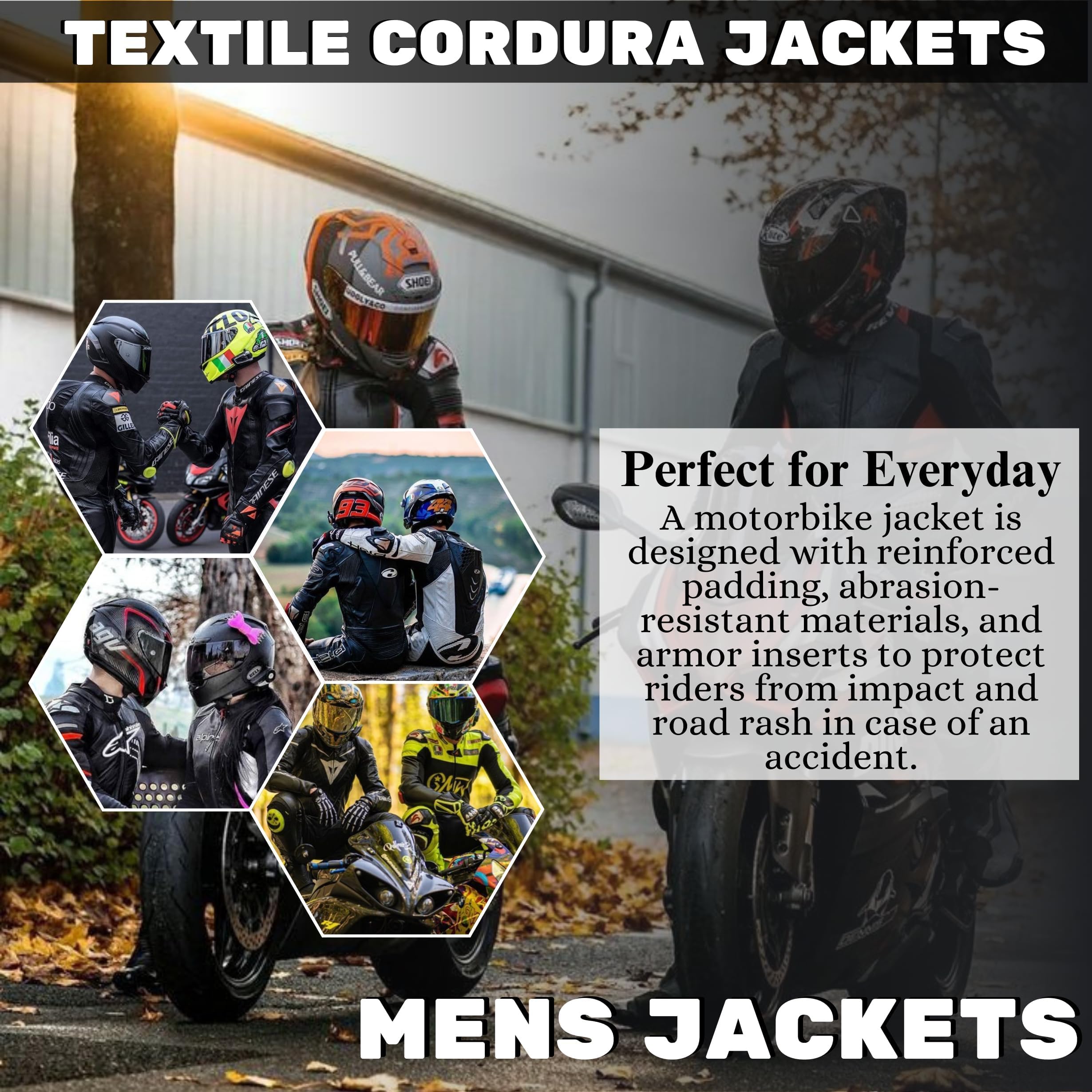 Sterling Sports - Chaqueta impermeable para moto con protección CE, color negro/gris, negro/rojo, negro y rojo