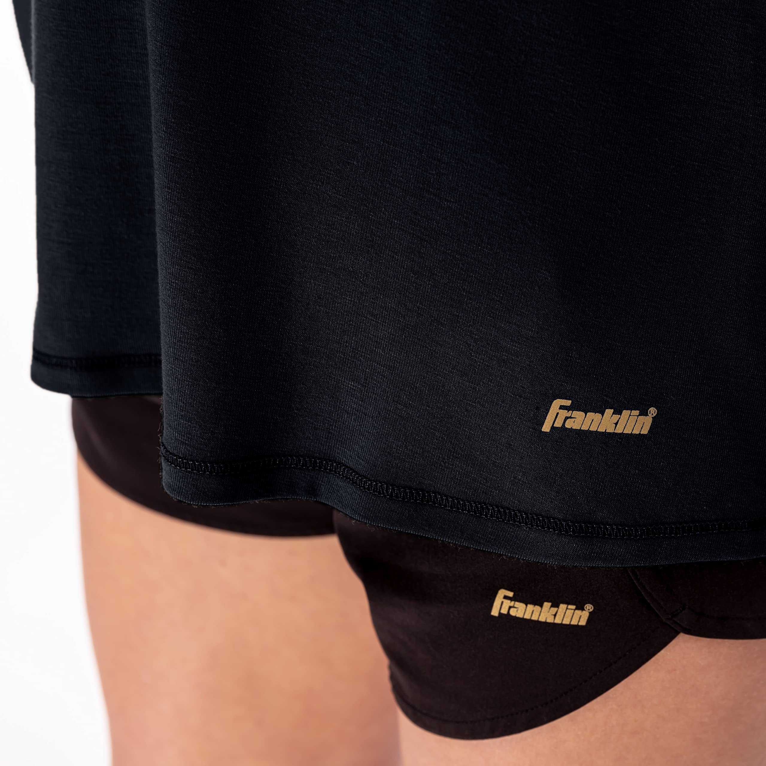 Franklin Sports Damen Tanktop, Schwarz, mit Gitterrücken, Entspannte Passform Tennis-Shirt
