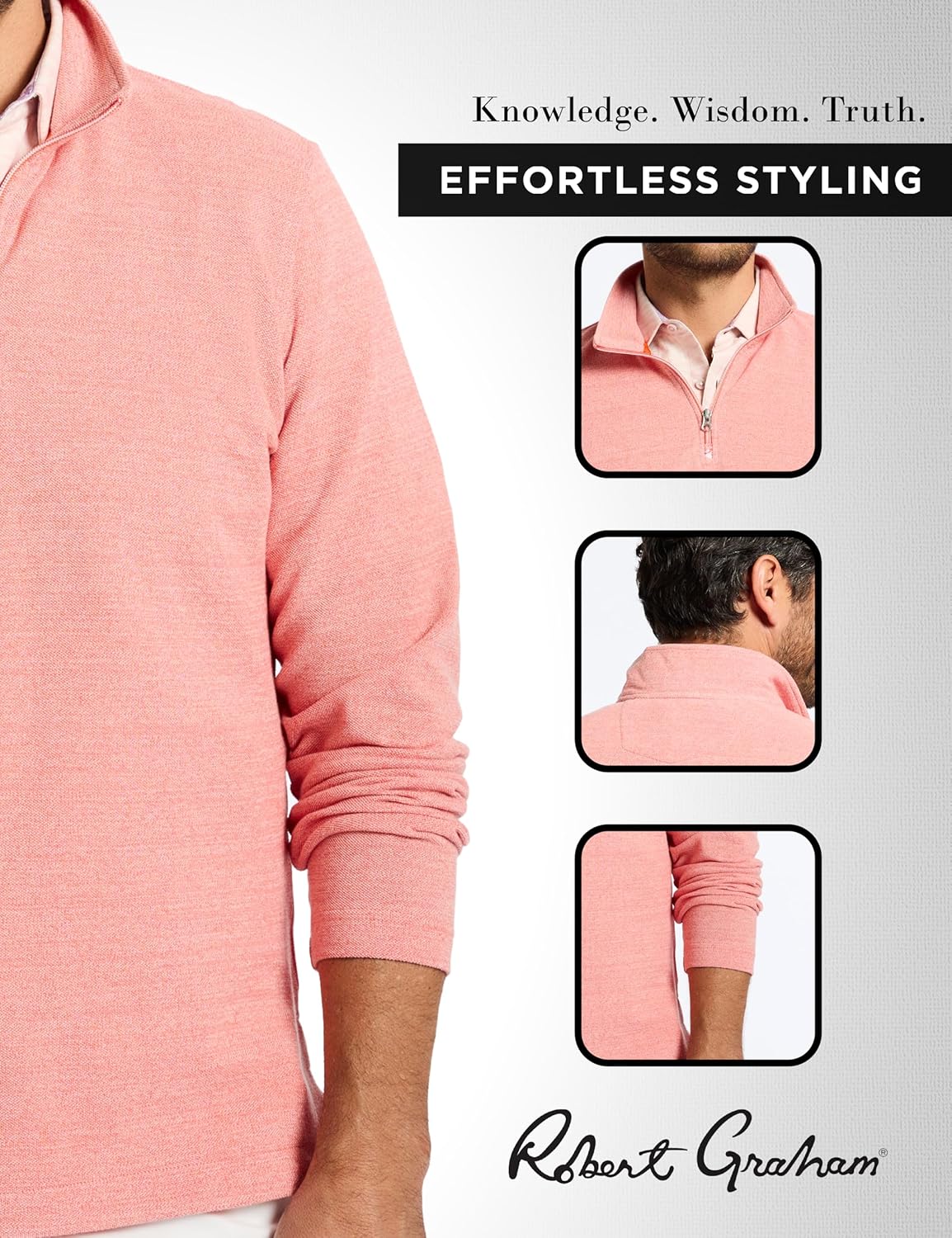 Robert Graham Men’s Hobson Lightweight Long-Sleeve 1/4-Zip Pullover Sweater - Image 6