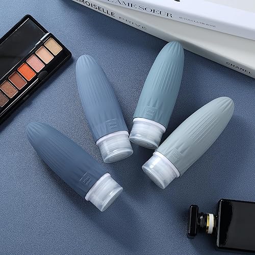 Miniatura 7 de Gemice Botellas de viaje para artículos de tocador, artículos esenciales de viaje recargables a prueba de fugas, tamaño de viaje, 3 onzas, aprobados