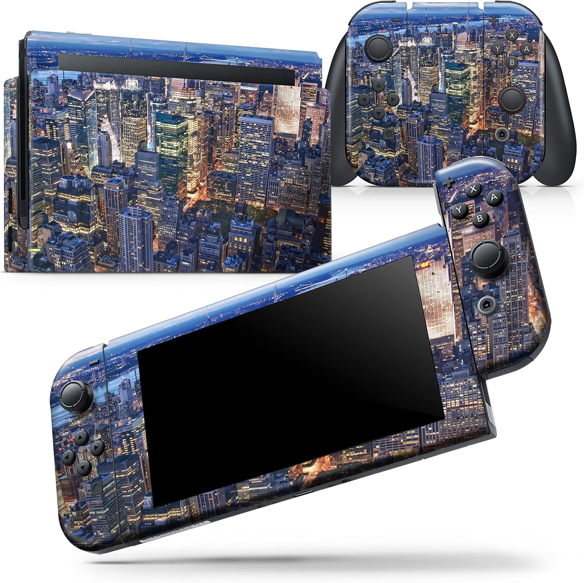 Design Skinz Compatible with Nintendo Wii Skin Decal Protective Scratch-Resistant Removable Vinyl Wrap Cover - Night Aerial NYC