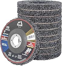 Merryland CSD Disc 125 Colour Rust Angle Grinder, 125 mm Black Cleaning Disc, Rust Removal Disc, Metal, Stainless Steel, Coarse Cleaning Disc, Coarse Grinding Disc, Pack of 10, Craft-Line SC108114-10