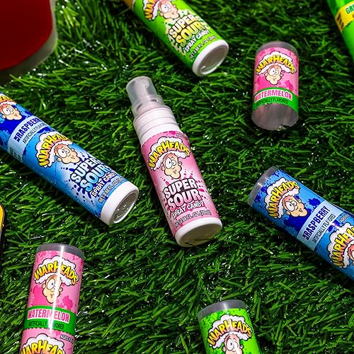 Miniatura 5 de ojivas Super Sour Candy Spray Botellas, Sampler, Bundle, (.68 oz. Botellas), color azul de frambuesa, Manzana y sandía