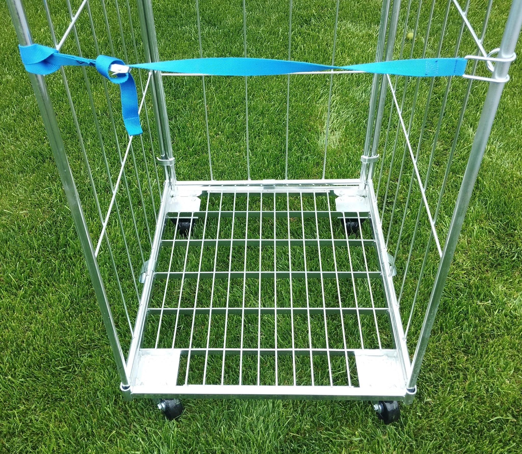 Roll container Bazargiusto - Box a 3 sponde per trasporto e stoccaggio merci Elettrozincato Grigio
