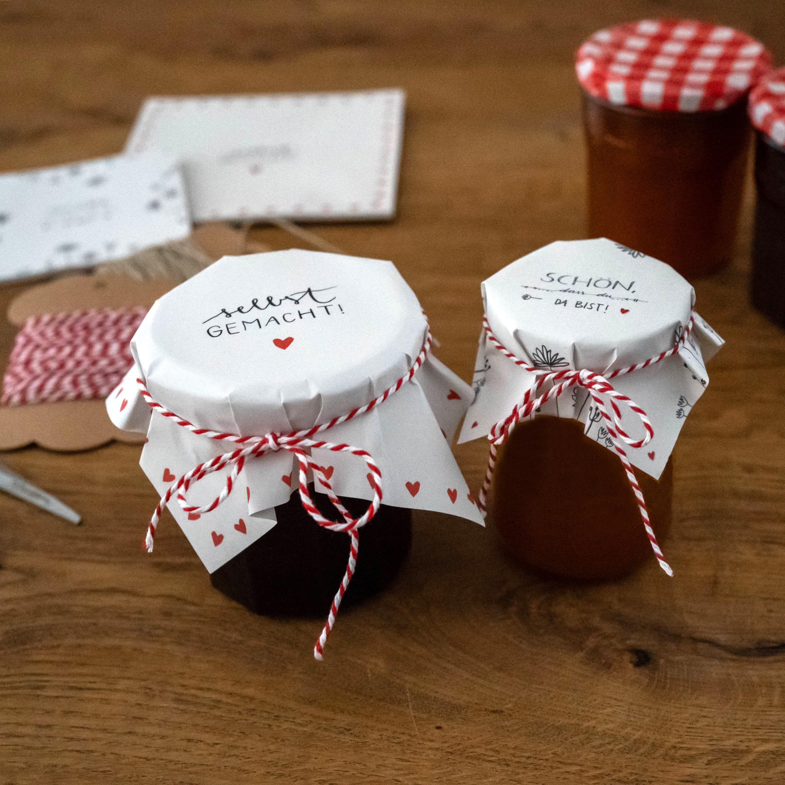 25 MINI Marmeladendeckchen - schön, dass du da bist