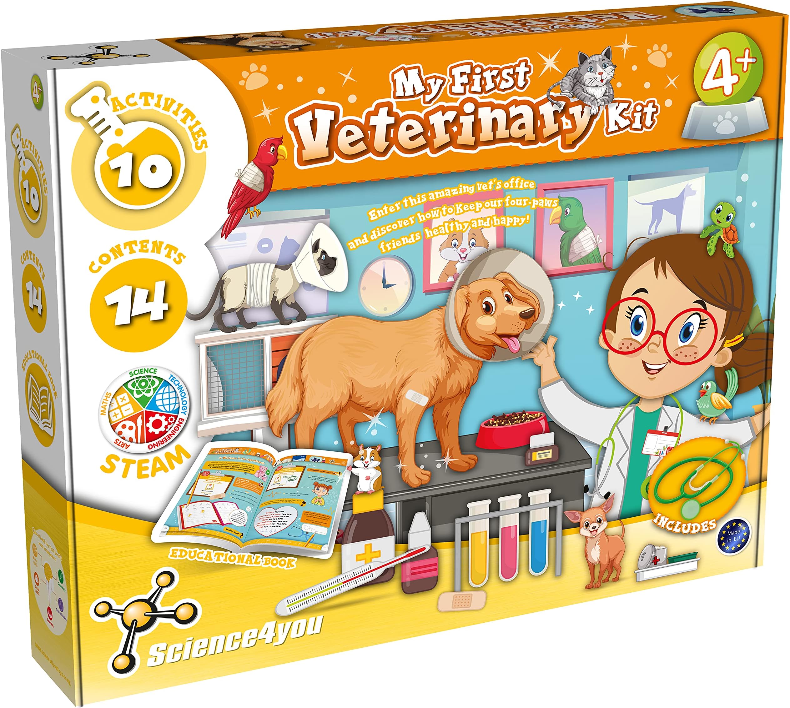 Science4you 919133 My First Veterinary Kit, Educational Science STEM Toy for Ages 4+