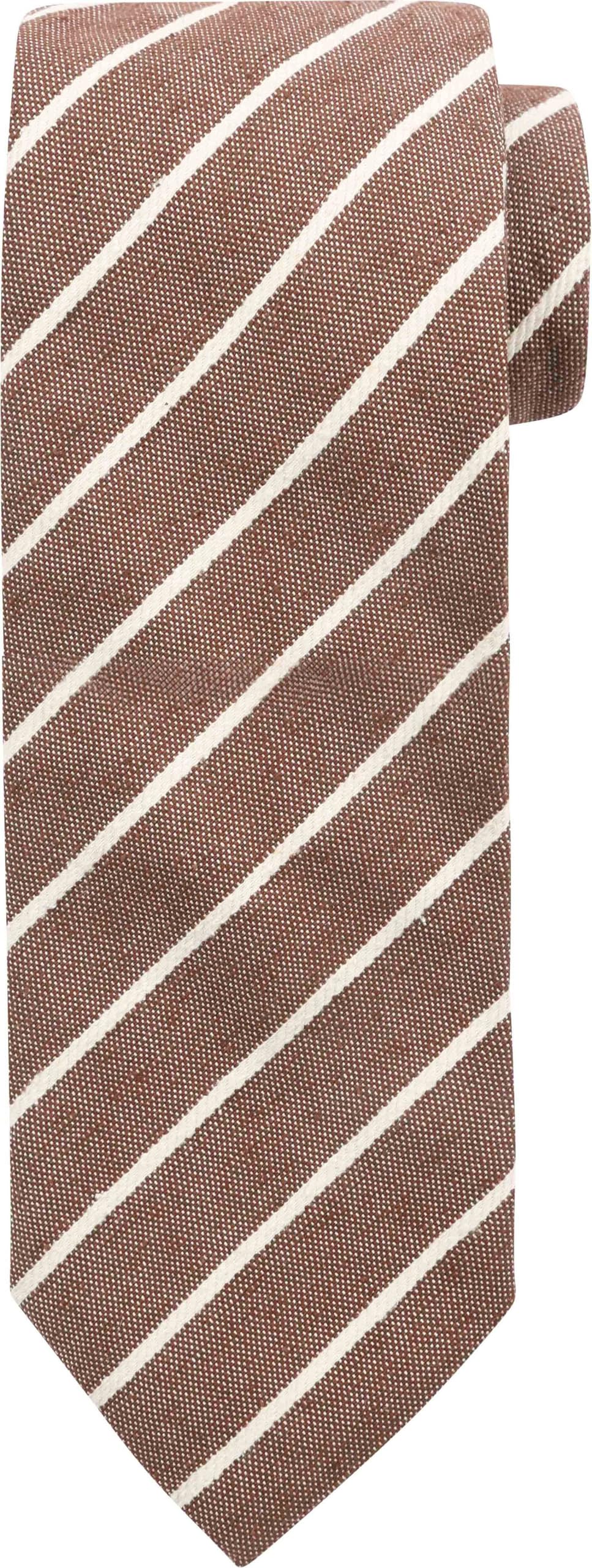 Suitable Krawatte Leinen Streif - Herren - Bekleidung