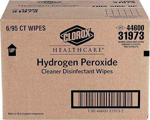 Miniatura 10 de Clorox Healthcare 30824 - Toallitas desinfectantes de peróxido de hidrógeno, recipiente de 95 unidades, 6 recipientes (30824)