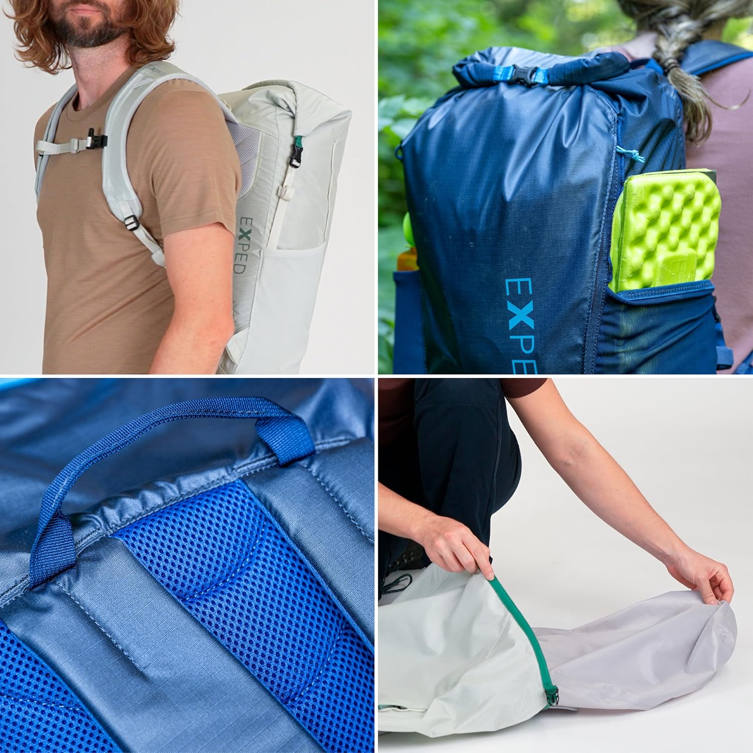 Exped Typhoon 25L Waterproof Daypack – 100% Waterproof Rolltop Hiking Pack, Recycled Nylon, Front Zippered Pocket, Teal