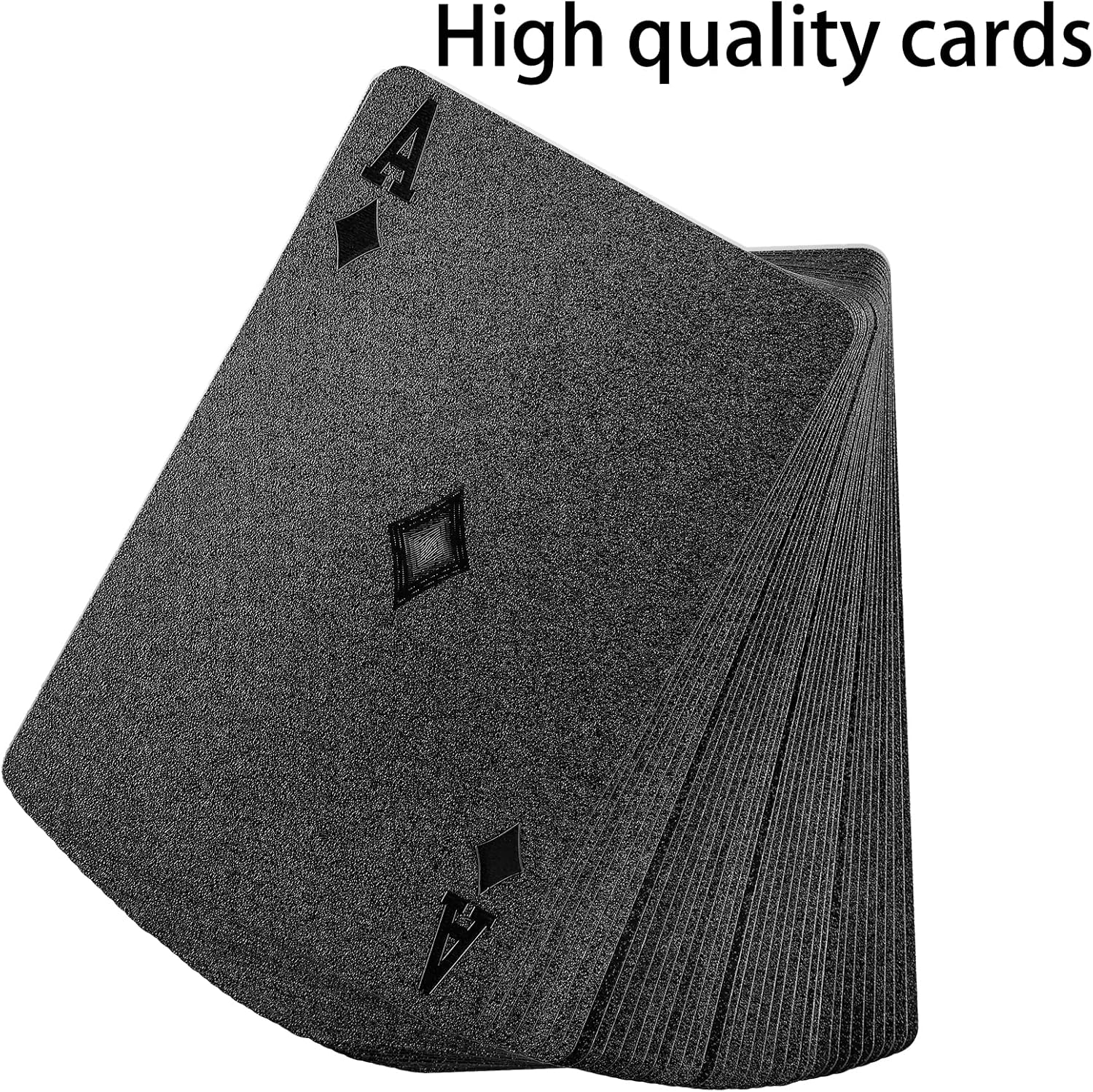 Joyoldelf Playing Cards, 2 Decks of Cards with Box, Cool Black Foil Poker Cards/Waterproof Playing Cards - Classic Magic Tricks Tool for Party and Game
