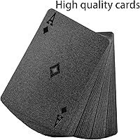 Vista 28 de Joyoldelf Black Playing Cards with Rose Pattern, 2pcs Deck of Cards, PVC Plastic & Waterproof Playing Cards, Cool Card Decks Suitable for Family or