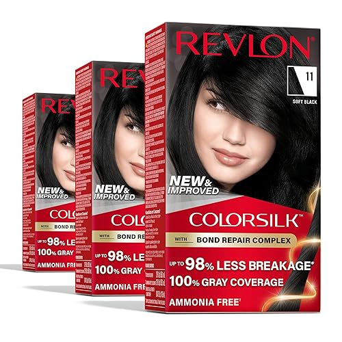 Vista 16 de Revlon ColorSilk con complejo de reparación de enlaces, color de cabello permanente negro, 100% cobertura de canas, tinte para cabello sin amoníaco
