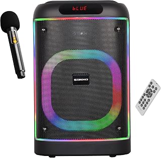 ZEBRONICS BASH Portable Bluetooth Speaker, 60W RMS, 20.32cm Full Range, Upto 6 Hours Playback, BTv5.0 | USB | mSD | AUX | ... Price In India
