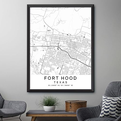 Miniatura 4 de Mapa de Fort Hood, Texas, Light 2 (12x16)