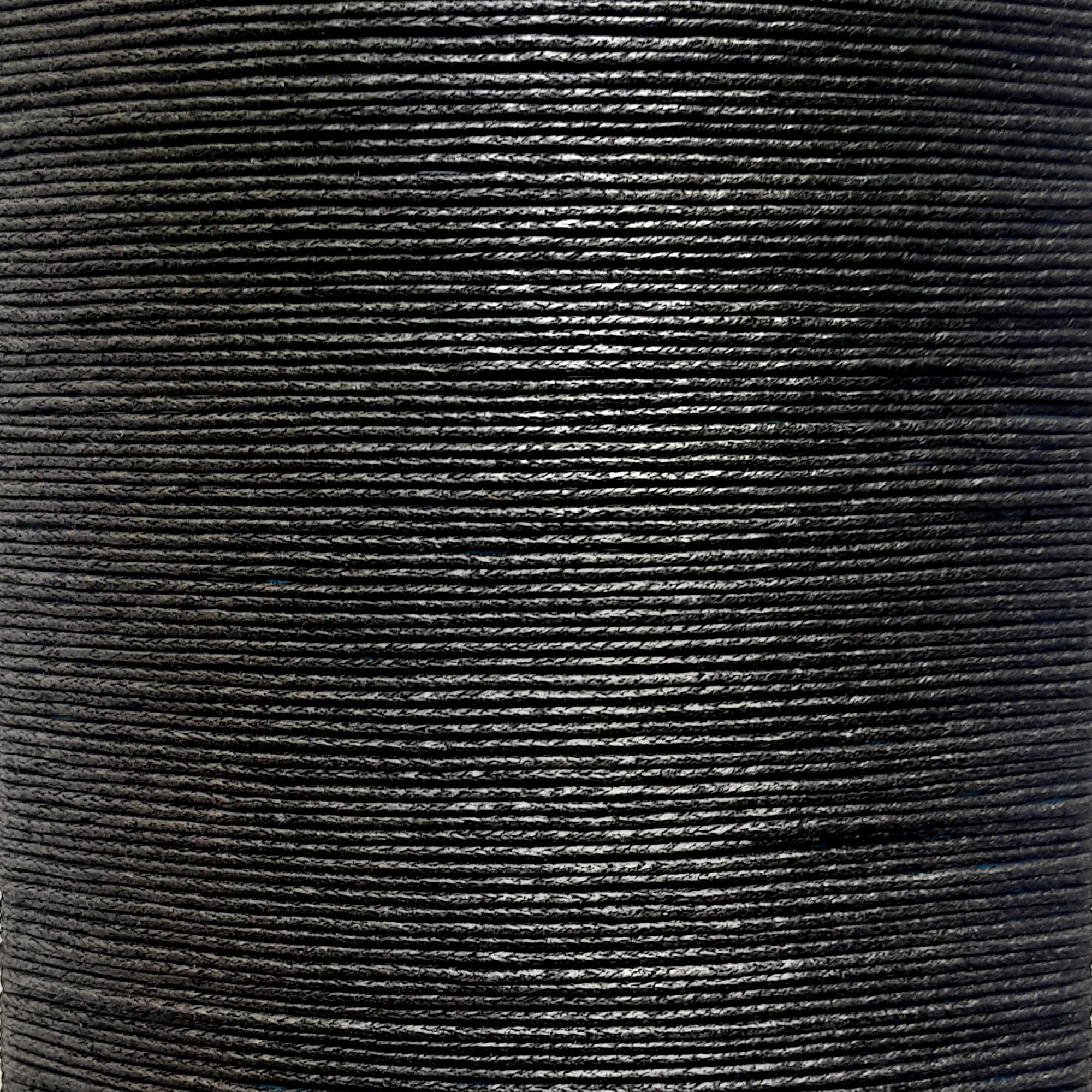 Waxed Cotton Cord 1mm,10m Jewellery Making & Bracelet Necklace Craft (1. BLACK)