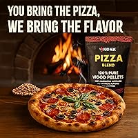 Vista 2 de Kona Pizza Blend - Gránulos de madera para ahumar, 100% madera dura natural, rico sabor ahumado, ideal para hornos de pizza, ahumadores y tubos