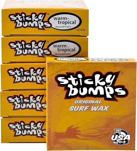 Miniatura 1 de Sticky Bumps Cera para tabla de surf de agua cálidatropical, color blanco, paquete de 6