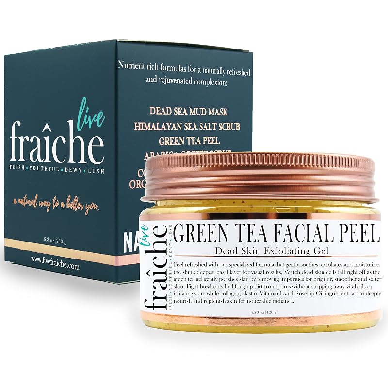 Live Fraiche Gel Peeling Facial com Ouro 24K e Chá Verde, 120 mL