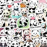 BulbaCraft 100Pcs Panda Stickers for Water Bottle and Laptop - Panda Party Supplies & Decorations, Waterproof Vinyl Decals, Cute Animal and Bear Stickers, Gifts for Women & Men