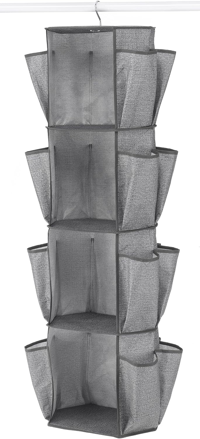 Whitmor Rotating Crosshatch Gray Closet Organizer 10 x 15 x 48 inches