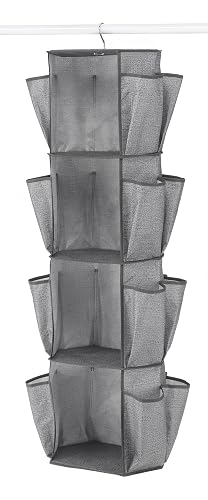 Whitmor Rotating Crosshatch Gray Closet Organizer product photo (Closet Systems) — ScooterReviewPro review