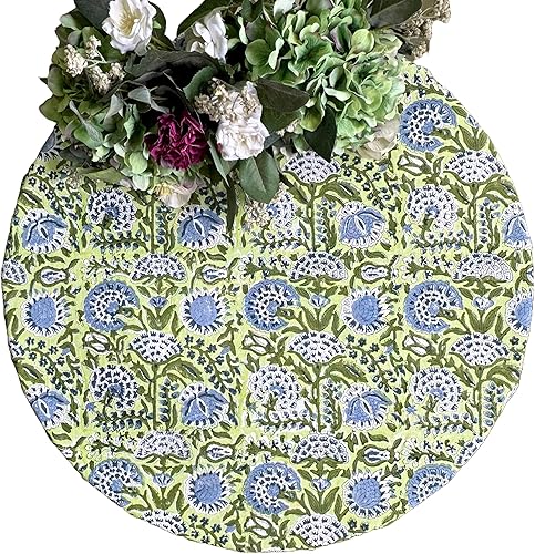 Miniatura 26 de ATOSII Amalfi - Mantel rectangular de otoño 100% algodón, bohemio, estampado a mano, para cocina, mesa de comedor, lino, decoración de otoño