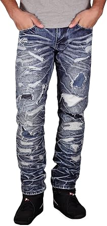 Amazon.com: Jordan Craig Raphael Fit Acid Distress Jeans vaqueros : Ropa,  Zapatos y Joyería
