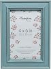Hampton Frames | PALOMA Picture Photo Frame, 4x6 Inch (10x15cm), Light Blue, Distressed Wood | Glass Aperture, Freestanding or Wall Mount | Display for Home or Office