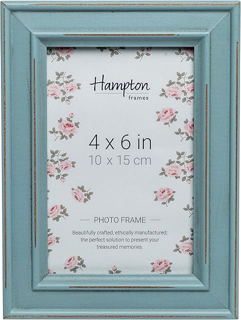 Hampton Frames PALOMA 4x6 (10x15cm) Light Blue Picture Photo Frame Glass PAL301946B