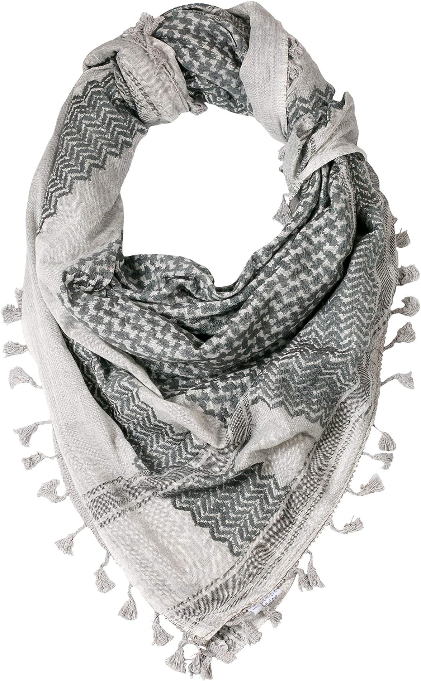 Hirbawi Premium Arabic Scarf Cotton Shemagh Keffiyeh 47"x47" Arab Scarf Made in Palestine, Nablus, One size